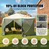 Pop Up Screen Gazebo Tent with Mosquito Netting for Outdoor Camping