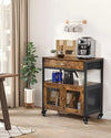 Farmhouse Coffee Bar Cabinet with Storage for Kitchen and Entryway