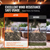 Square Fire Pit Wind Guard Glass Shield for Outdoor Use