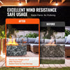 Round Fire Pit Wind Guard Glass Shield for Outdoor Patio