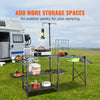 Folding Camping Kitchen Table Cook Station for Outdoor BBQ and Picnic