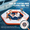 Inflatable Floating Dock with Trampoline for Pool and Beach
