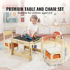 Kids Wooden Table and Chair Set with Storage for Play and Learning