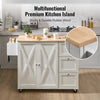 Rolling Kitchen Island Cart with Storage for Home Kitchen