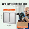 Double Stainless Steel BBQ Access Doors with Recessed Handles