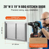 Double Stainless Steel BBQ Access Doors for BBQ Island