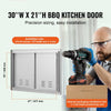 Double Stainless Steel BBQ Access Doors for Outdoor Kitchen