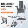 Outdoor Adirondack Chairs Set with Cup Holder for Backyard