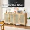 Rattan Storage Cabinets Set for Living Room and Entryway