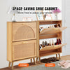 Shoe Storage Cabinet with Flip Drawers for Entryway