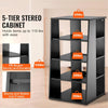 AV Media Stand with Adjustable Shelves for Gaming Setup