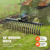 Tow Behind Landscape Rake for Lawn and Garden Cleanup