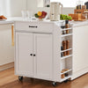 32x15x34 in Kitchen Cart with Drawer, Adjustable Shelf, Power Strip, Rolling Island