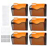Metal Wall File Holder with Labeled Pockets for Organized Storage