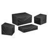 420D Oxford Fabric 4-Piece Patio Furniture Cover Set with Waterproof Coating