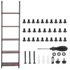70 in Metal Pipe Shelving Unit with 12.8 in Shelf Spacing