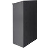 47 in Wood Podium with Adjustable Storage and Swivel Casters