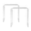 C-Shaped Clear Acrylic End Table 6.3x12x18.1 in, 55 lb Capacity, No Assembly