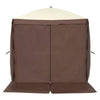 6x6FT Pop-Up Camping Gazebo Screen Tent with Windproof Cloths