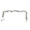 6.6-ft Christmas Garland with LED Lights, Olive Leaves and Red Berries