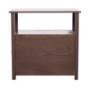 5-in-1 Charging Station Farmhouse End Table with Ample Storage and Easy Assembly