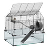 Acrylic Panel Hamster Cage with Ventilation and Easy Assembly