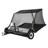 48 in Tow Behind Lawn Sweeper with 20 ft3 Hopper Bag and Adjustable Brush Height