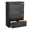 4 Drawer Metal File Cabinet with Locking Mechanism and Anti-Tip Device