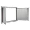 28x19x2 in Stainless Steel Outdoor Kitchen Access Door - Left/Right Reversible
