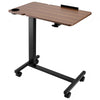 Adjustable Height Bedside Table with Wheels and Tilted Surface