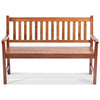 22 x 50 x 34.4 in Outdoor Garden Bench for 1-3 People - Natural Wood Grain