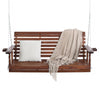 67x28x23.6 in Classic Solid Wood Porch Swing with Metal Chains