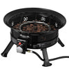 19 in Portable Propane Fire Pit with Accessories and Adjustable Flame Control