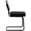 Rattan Patio Chair with Velvet Cushion and Sturdy Metal Frame