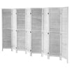 128 in Wooden Privacy Screen Room Divider with 8 Panels European Classic Design