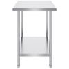 24 x 36 x 34 in Stainless Steel Work Table with Adjustable Height Shelves