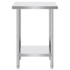 24 in W x 18 in D x 34 in H Stainless Steel Work Table - Adjustable Height