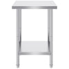 24 in x 24 in x 34 in Stainless Steel Work Table with Adjustable Shelves