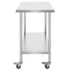 24 x 48 x 38 in Stainless Steel Work Table with Adjustable Shelves