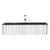 72 in. Tow Behind Landscape Rake with 32 Steel Tines for Yard Cleaning