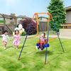 Outdoor Swing Set for Kids 3-10 Yrs with Detachable Seat and High Weight Capacity