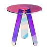 Acrylic Rainbow Side Table 17.7 in 22 lb Capacity Glossy Finish