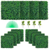 20IN x 20IN Green Indoor & Outdoor Boxwood Hedge Wall Panel 12 pcs - 33 sq.ft Coverage