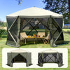 Pop Up Screen Gazebo Tent with Mosquito Netting for Outdoor Camping