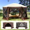 Pop Up Screen Gazebo Tent with Privacy Panels for Backyard Camping