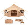 5 m Diameter Canvas Bell Tent for 8 People with Easy Setup and Durable Materials