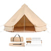 Canvas Bell Tent with Stove Jack for Family Camping