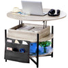Adjustable Lift Up Coffee Table with Ample Storage and Pneumatic Mechanism