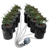 DWC Hydroponic System 8 Buckets 5 Gal 12 m Air Hose Complete Kit