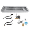 Rectangular Fire Pit Burner Pan for Outdoor Gas Fire Features